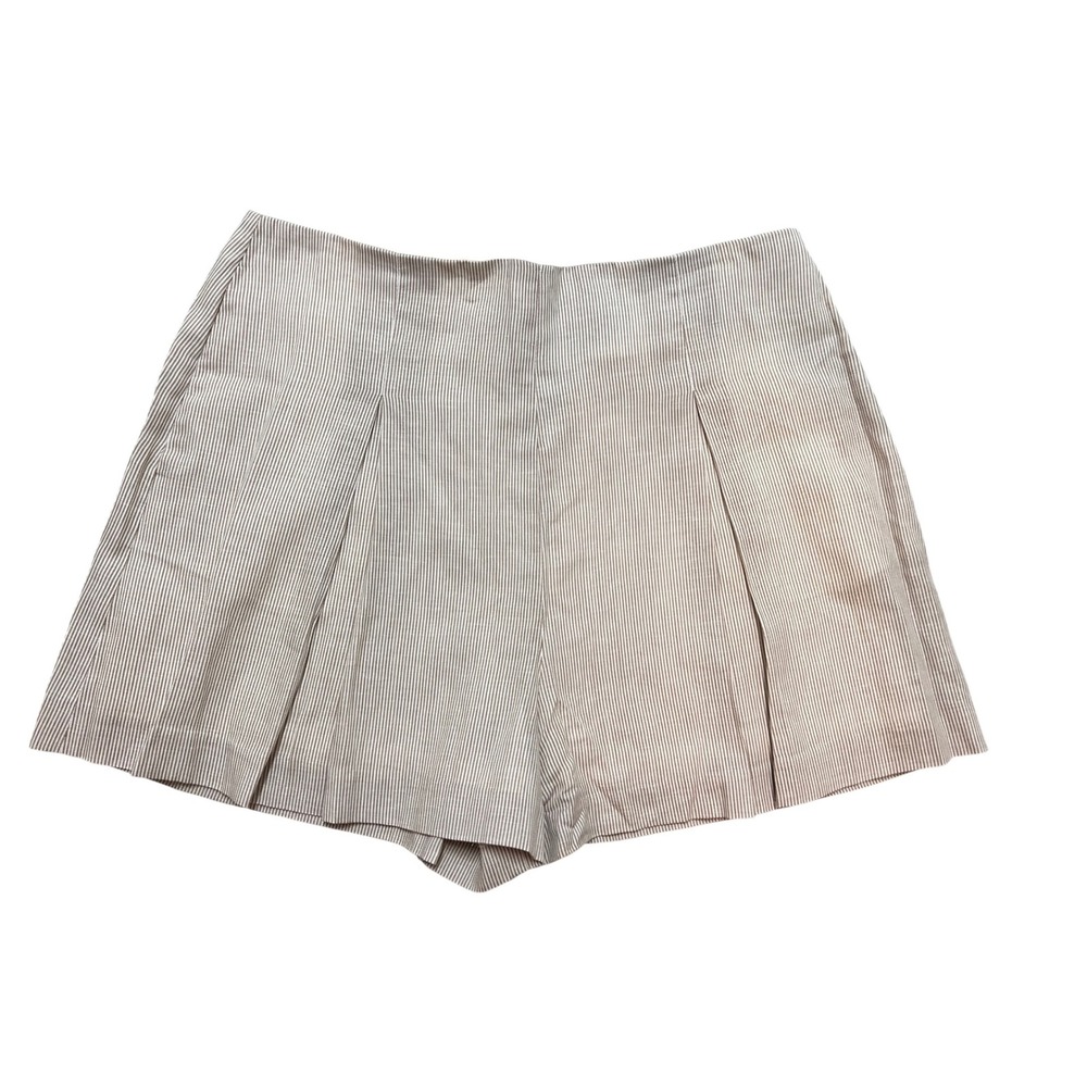BCBGMAXAZRIA Pinstriped Beige Dress Shorts Sz Medium NWT Skorts